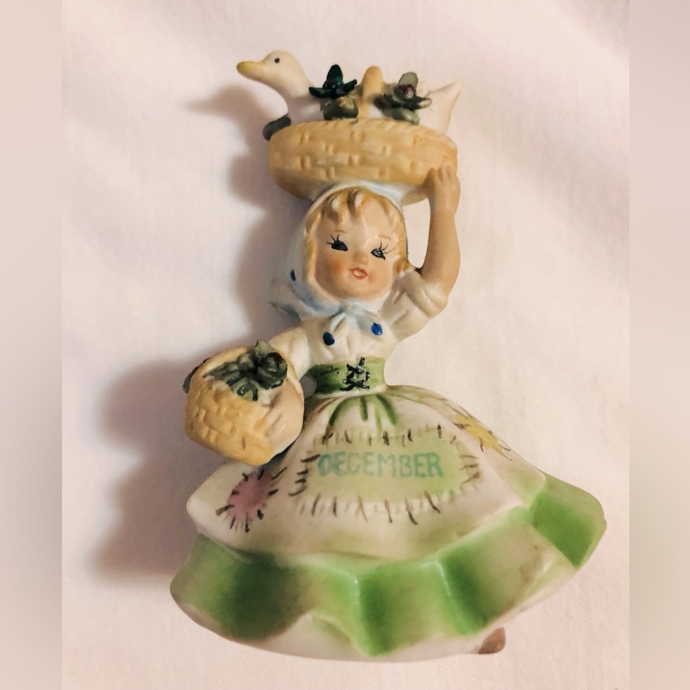 December Girl Bisque Figurine
